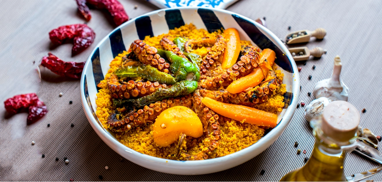 Couscous aux poulpes : recette authentique aux saveurs marine
